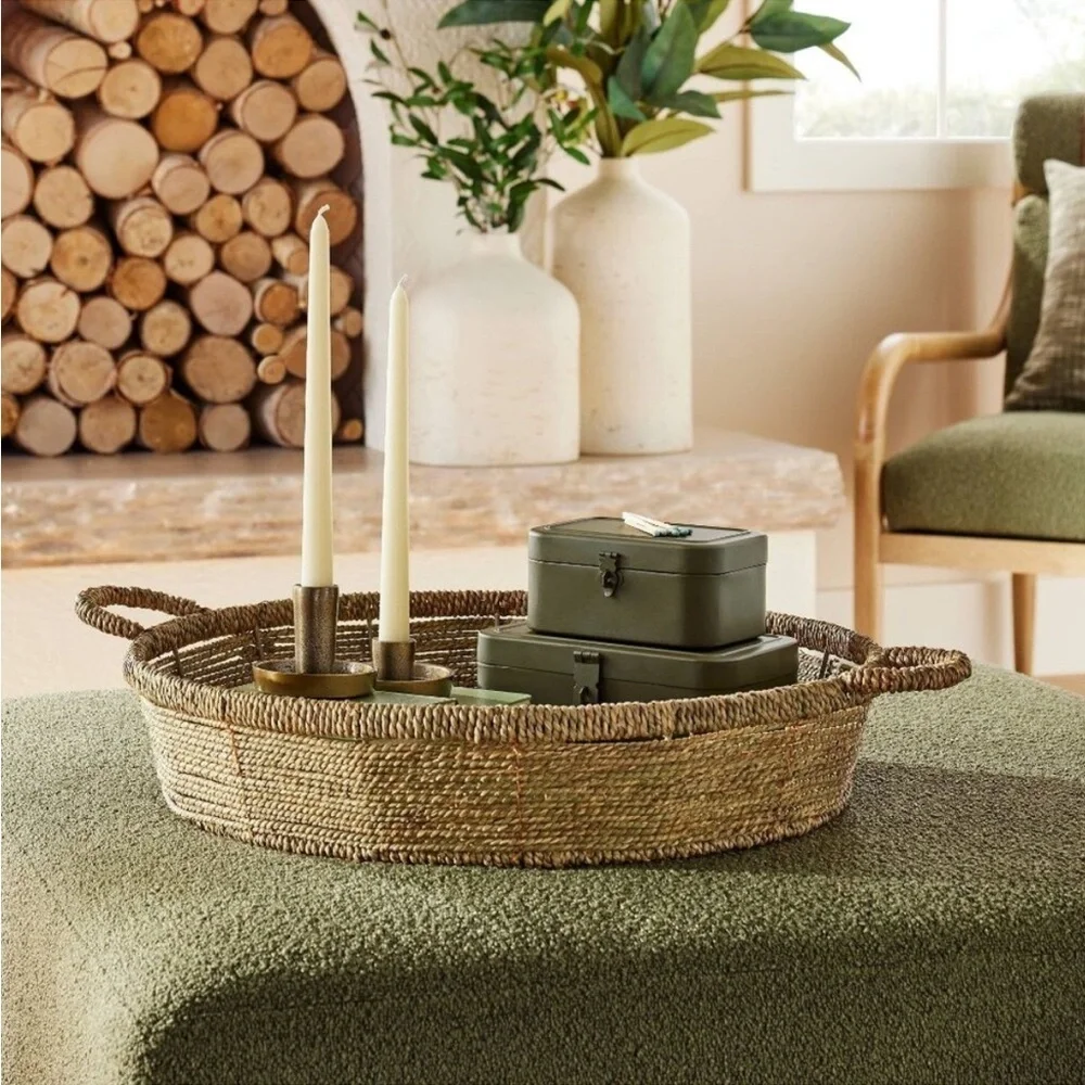Hearth & Hand Magnolia 4x20 Woven Decorative Tray Basket